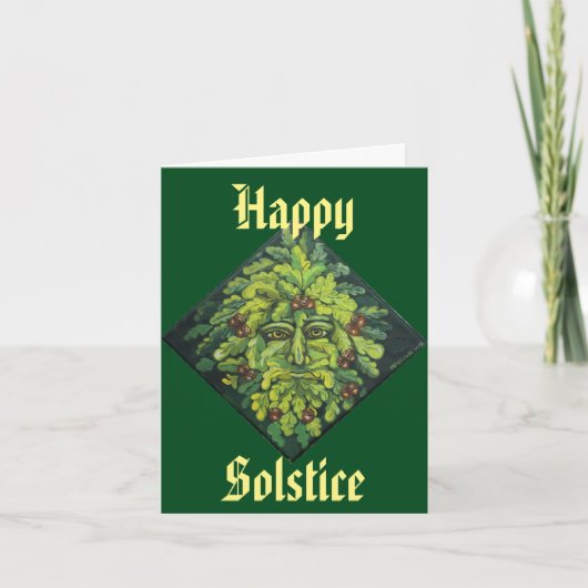 Carte Homme verte Solstice (Devant)