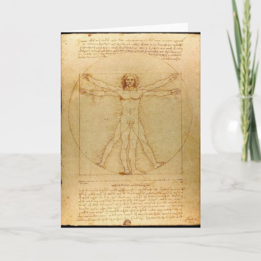 Carte Homme vitruvien par Leonardo da Vinci (Devant)