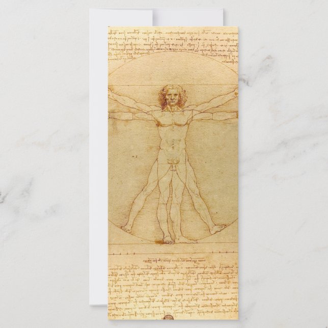 Carte Homme vitruvien par Leonardo Da Vinci (Devant)