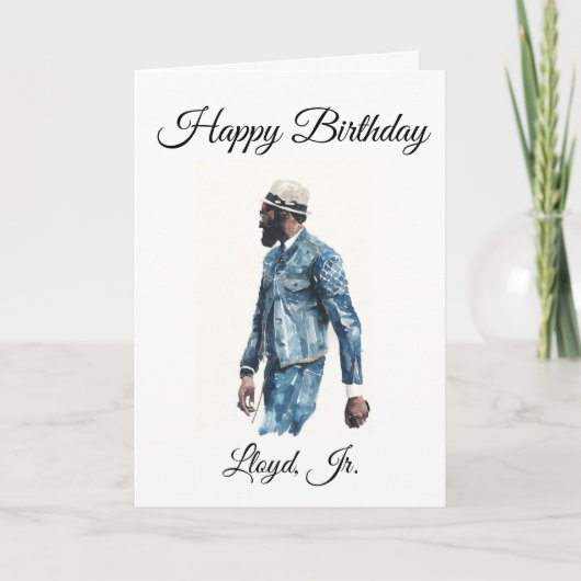 Carte Hommes afro-américains - Anniversaire (Devant)