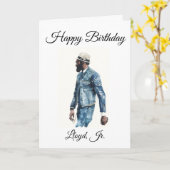 Carte Hommes afro-américains - Anniversaire (Fleur jaune)