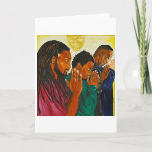 Carte Hommes afro-américains priant 