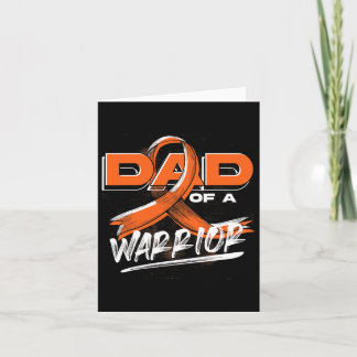 Carte Hommes Cancer Guerrier Orange Ribbon Papa Leukemia
