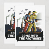 Carte Hommes des États-Unis, affiche WW2 (Devant / Derrière)