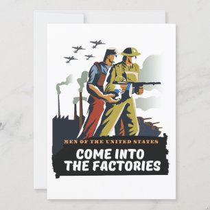 Carte Hommes des États-Unis, affiche WW2