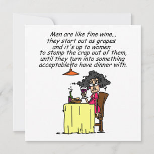 Carte Hommes et FIne Humour de vin