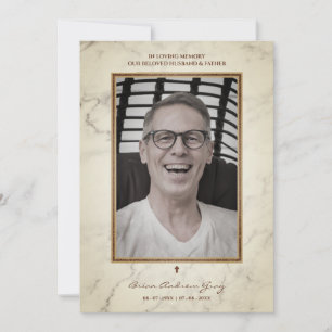 Carte Hommes funéraires Aimés Un Père Mari Décédé