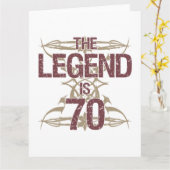 Carte Homme's Funny 70e Anniversaire (Fleur jaune)