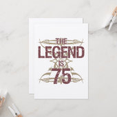 Carte Homme's Funny 75e anniversaire (Devant/Arrière en situation)