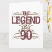 Carte Homme's Funny 90e Anniversaire (Fleur jaune)