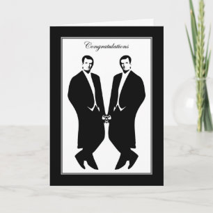 Carte Hommes gays Mariages Félicitations Engagement Homm