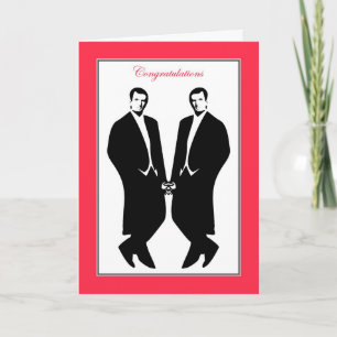 Carte Hommes gays Mariages Félicitations Engagement Homm