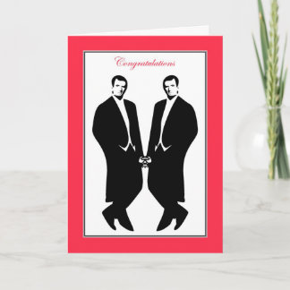 Carte Hommes gays Mariages Félicitations Engagement Homm