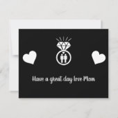 Carte Hommes homosexuels 3e anniversaire de Mariage (Dos)