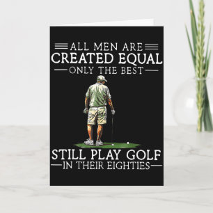 Carte Hommes jouent au golf Eighties Drôle golfeur Golfi