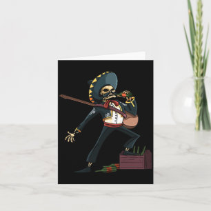 Carte Hommes Mariachi Squelette Chapeau Dia De Los Muert