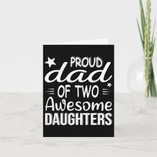Carte Hommes Papa De 2 Filles Deux Filles Père &#; s Jou