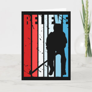 Carte Hommes Retro Hockey sur Gazon Motivationnel Inspir