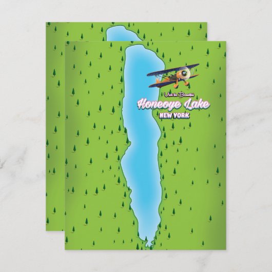 Carte Honeoye Lake New York (Devant / Derrière)