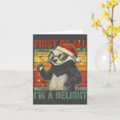 Carte Honey Badger Christmas First Of All Im A Delight F (Fleur jaune)