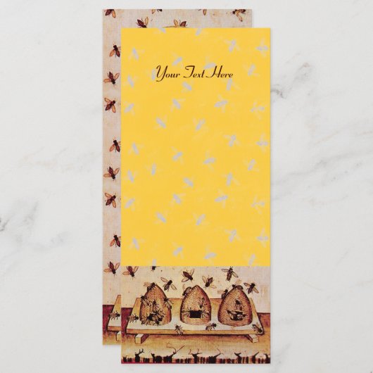 CARTE HONEY BEE, BEEKEEPER APIARIST (Devant / Derrière)