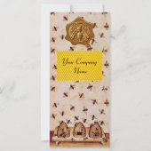 CARTE HONEY BEE, BEEKEEPER SCEAU DE CIRE BROWN APIARISTE (Dos)