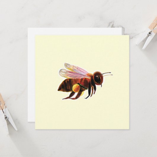 Carte Honey Bee Flying (Devant/Arrière en situation)