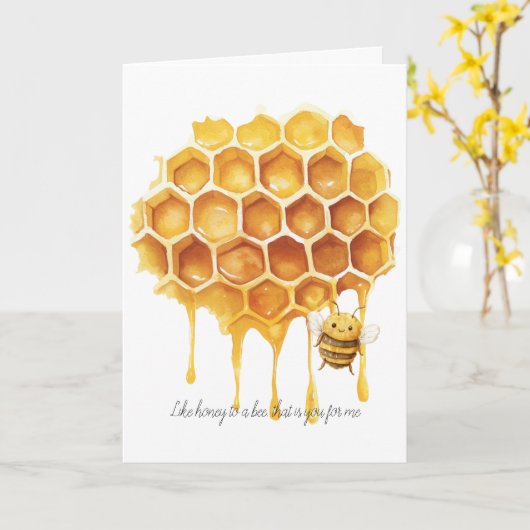 Carte Honey to a Bee (Fleur jaune)