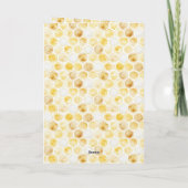 Carte Honeycomb Gold Yellow Birthday (Dos)