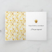 Carte Honeycomb Gold Yellow Birthday (Intérieur)