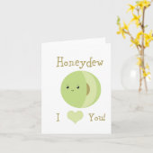 Carte Honeydew Je T'aime ! (Fleur jaune)