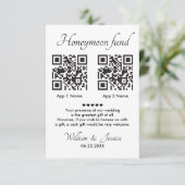 Carte Honeymoon Fund With 2 QR Code And Photo (Debout devant)