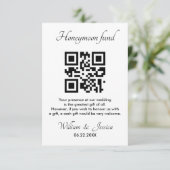 Carte Honeymoon Fund With QR Code Enclosure Card (Debout devant)