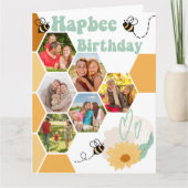 Carte Honeypeb 6 Photo Collage Hapbee Anniversaire (Devant)
