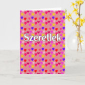 Carte Hongrois - Je t'aime (Fleur jaune)