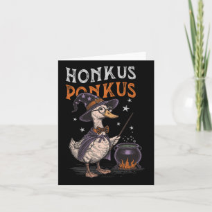 Carte Honkus Ponkus Funny Halloween Sorcière Goose Canar