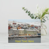 Carte Honningsvag personnalisable, Norvège (Debout devant)