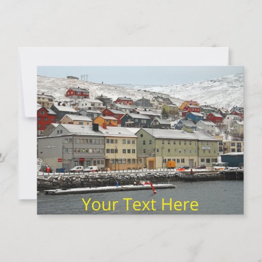 Carte Honningsvag personnalisable, Norvège (Devant)