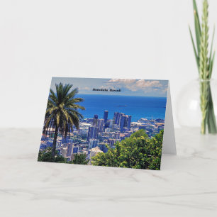 Carte Honolulu, Hawaii paysage urbain pittoresque