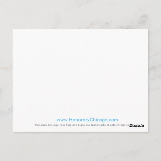 Carte honoraire Chicago Hearts and Stripes Forever (Dos)