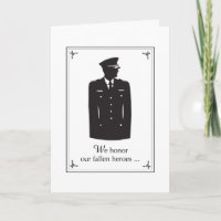 Honorer nos Héros Fallen Police Uniforme Noir Blan