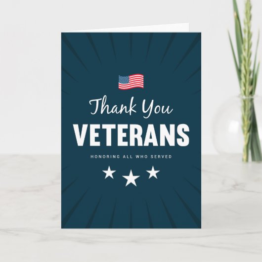 Carte honorer tous ceux qui ont servi (Devant)