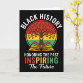 Carte Honoring The Past Inspiring The Future Black Histo (Fleur jaune)