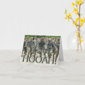 Carte Hooah! Army Soldier Boot Camp Cadet (Fleur jaune)
