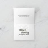 Carte Hooah! Army Soldier Boot Camp Cadet (Intérieur)