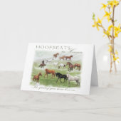 Carte Hoofbeats dans le ciel - sympathie de cheval (Fleur jaune)
