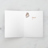 Carte Hoooo est le meilleur coiffeur ? Aquarelle Fun Owl (Intérieur)