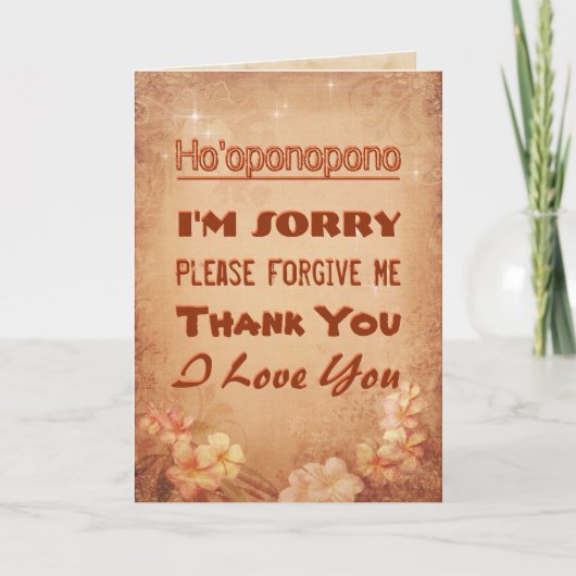 Carte Ho'oponopono (Devant)