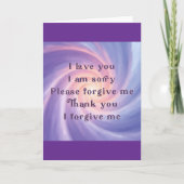 Carte Ho'oponopono Purple Peach n Pale Blue (Devant)