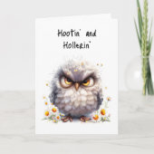 Carte Hootin’ & Hollerin’ C’est votre chouette grumpy (Devant)